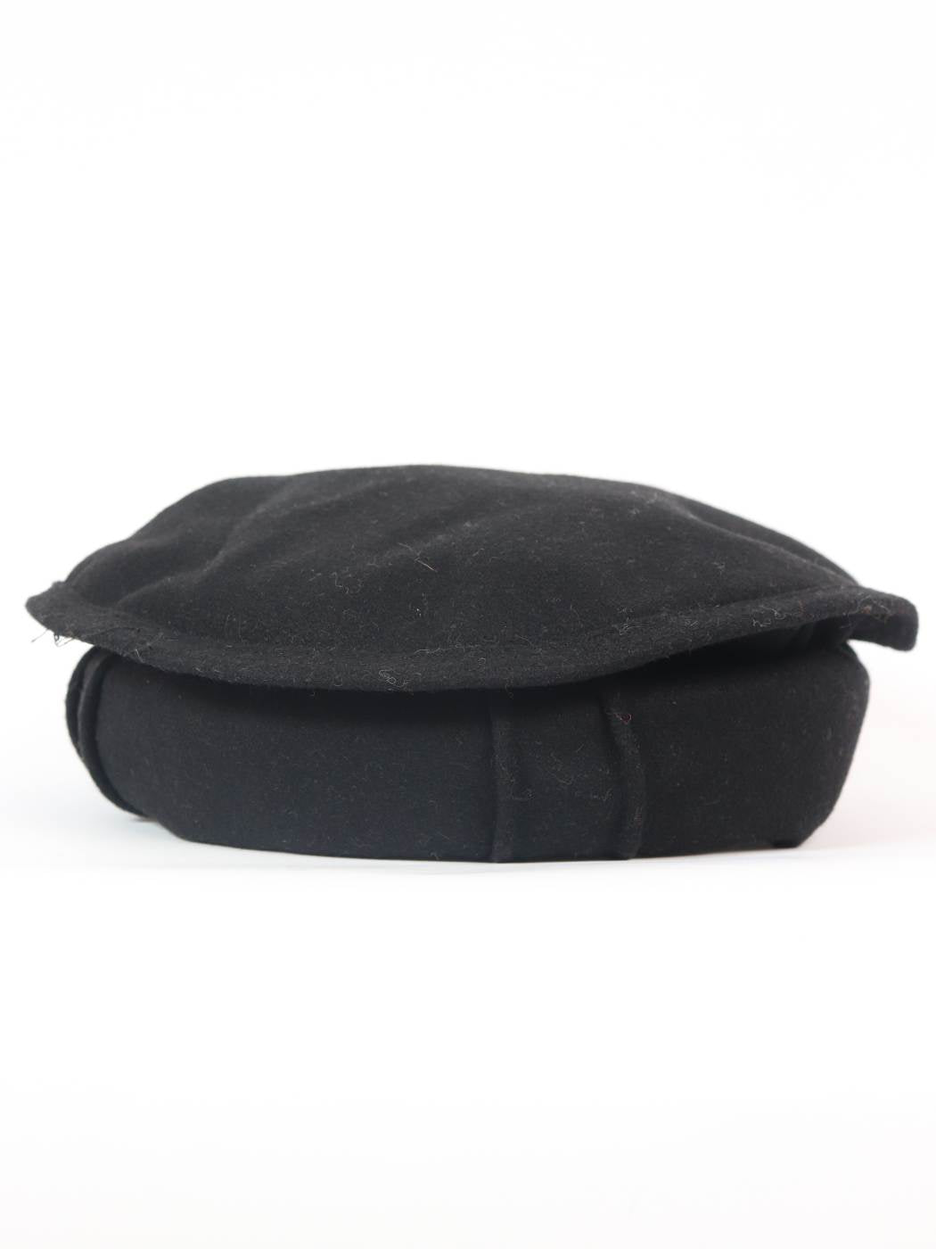 Black Pakol Cap – Traditional Wool Chitrali Hat for Men