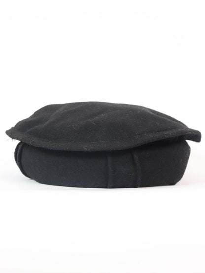 Black Pakol Cap – Traditional Wool Chitrali Hat for Men