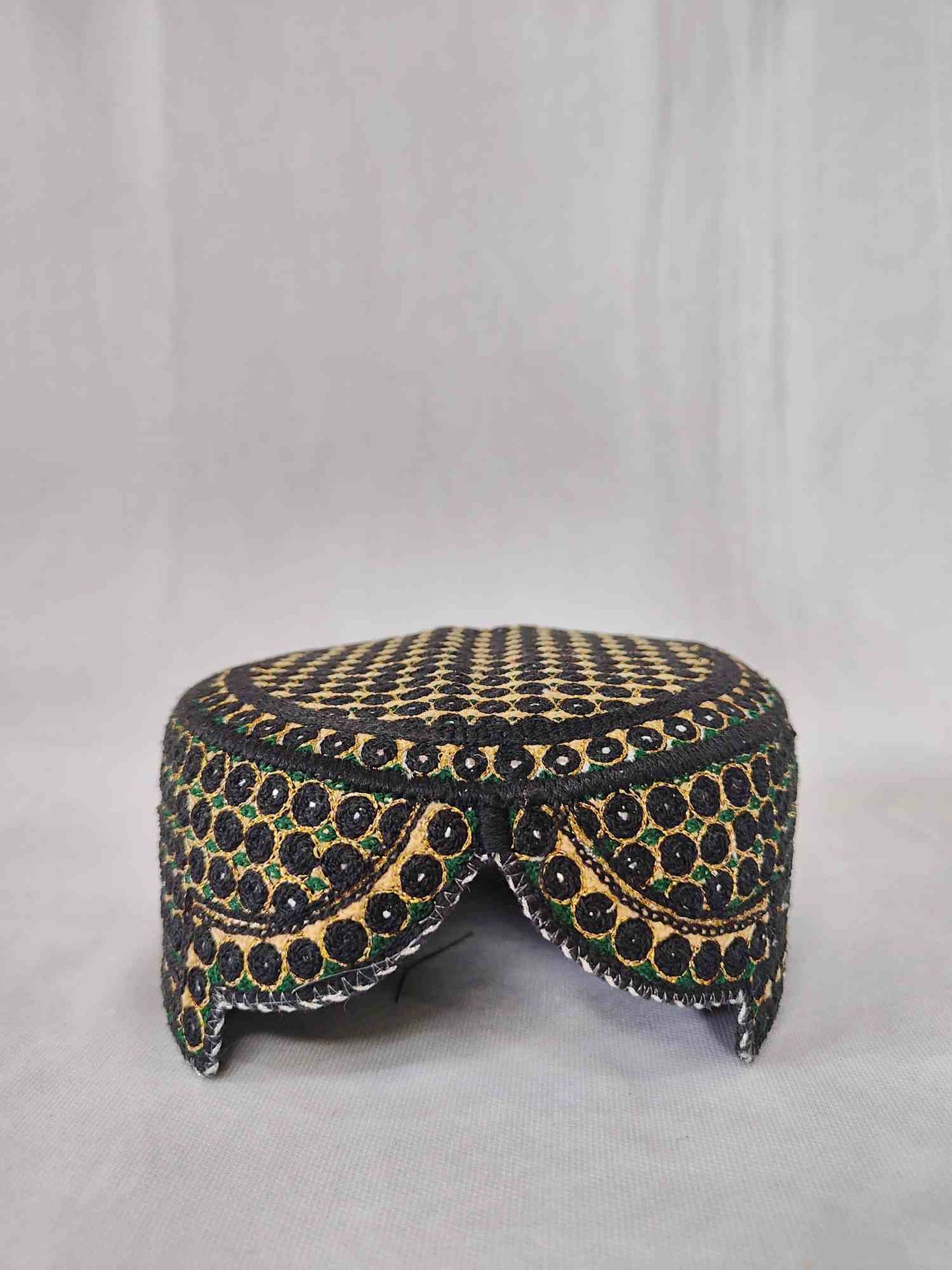Traditional Sindhi Topi | Embroidered Shisha Cap | Balochi / Qandahari Headwear