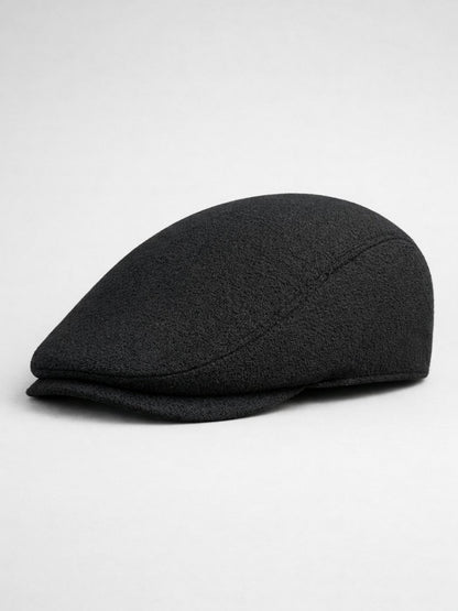 black golf cap in premium semi pashmina