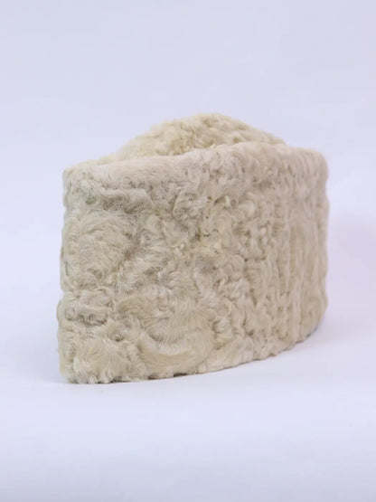 Ghulam Nabi Premium Qarakuli Wool Cap in Cream
