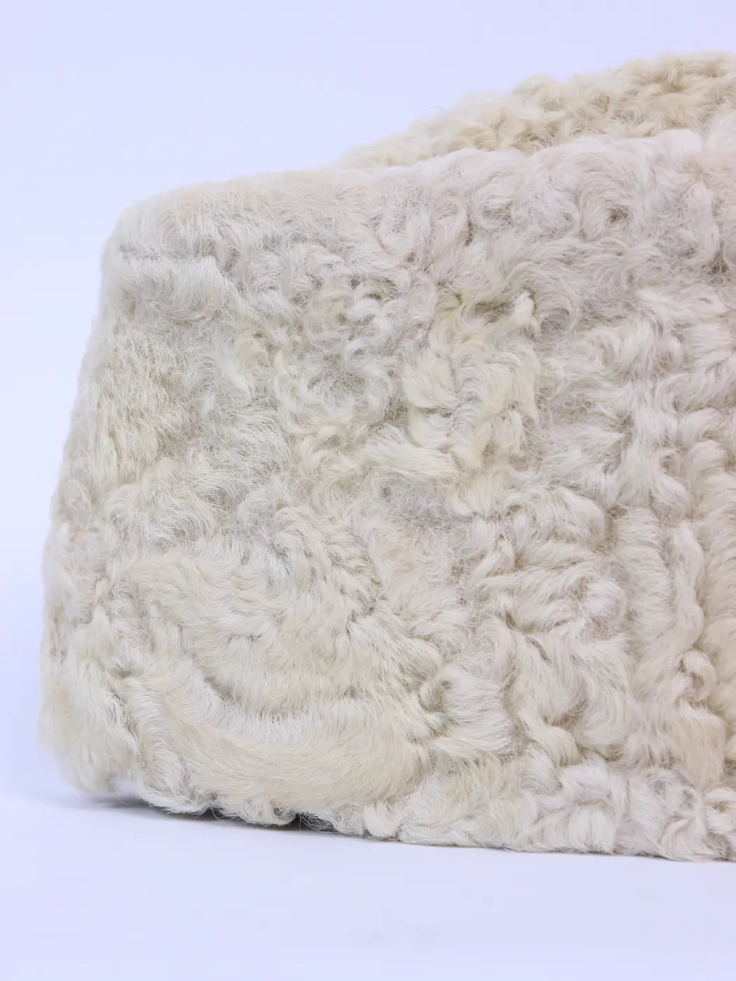 Ghulam Nabi Premium Qarakuli Wool Cap in Cream