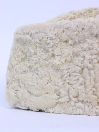 Ghulam Nabi Premium Qarakuli Wool Cap in Cream