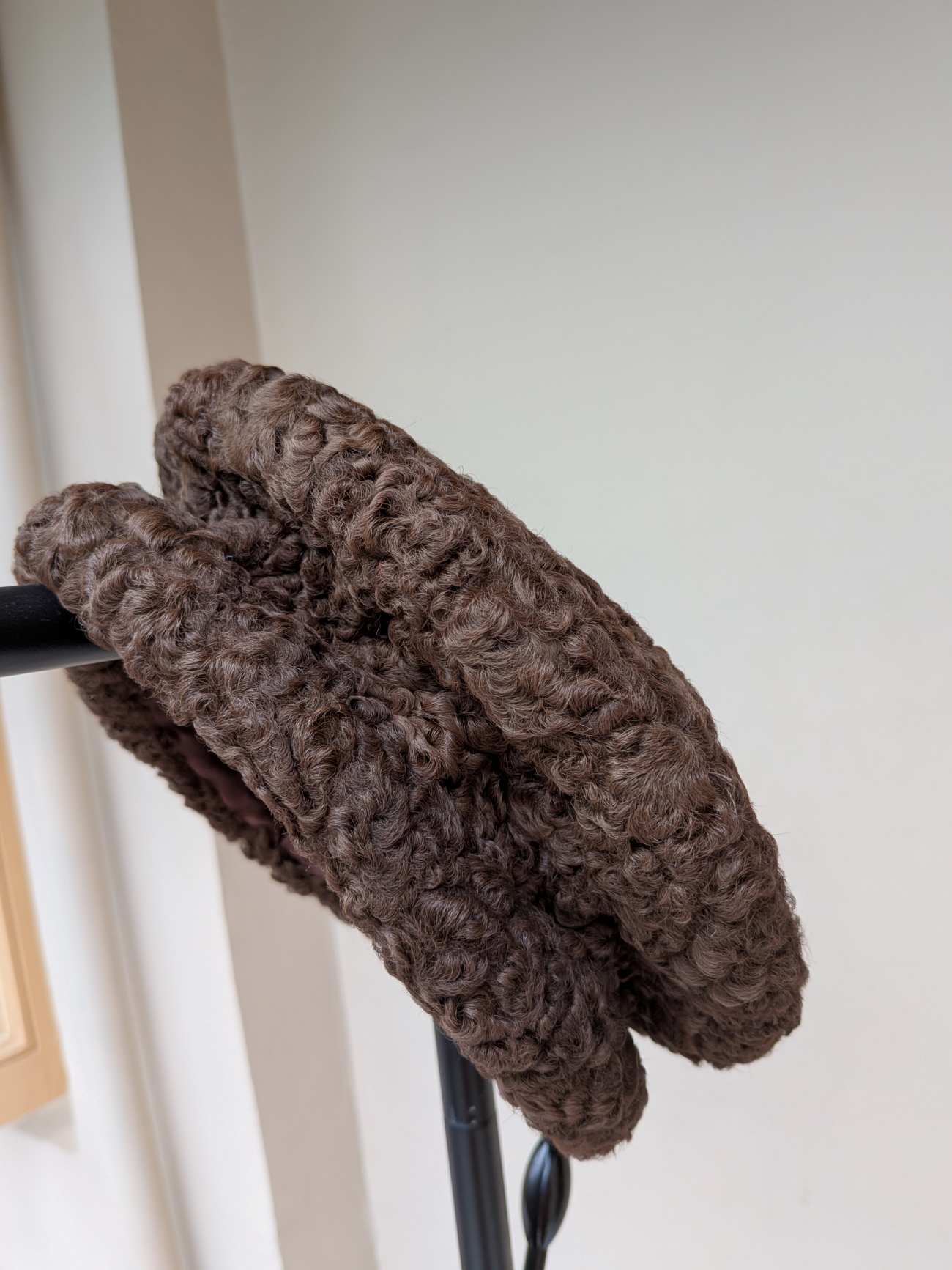 Dark Brown Round Premium Karakul Cap