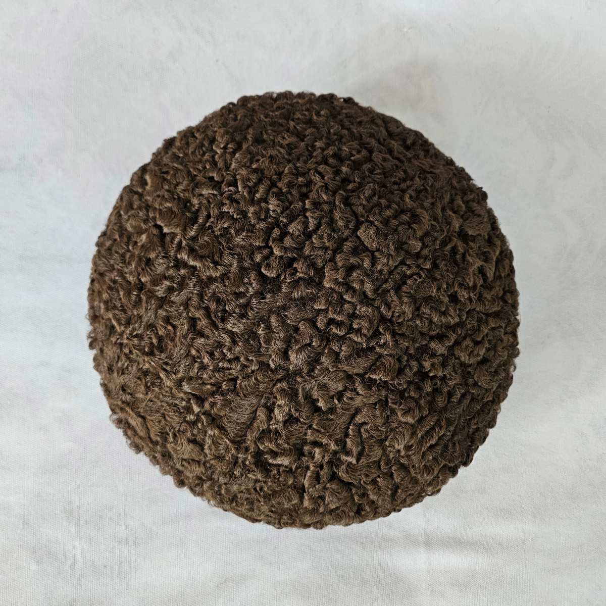 Dark Brown Round Premium Karakul Cap