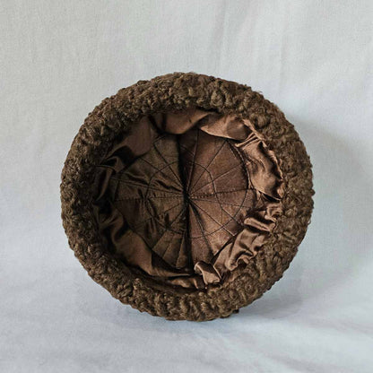 Dark Brown Round Premium Karakul Cap