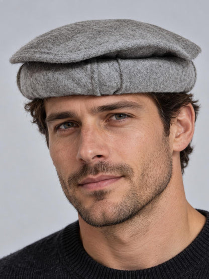 Grey Pakol Cap – Traditional Chitrali Wool Hat for Men