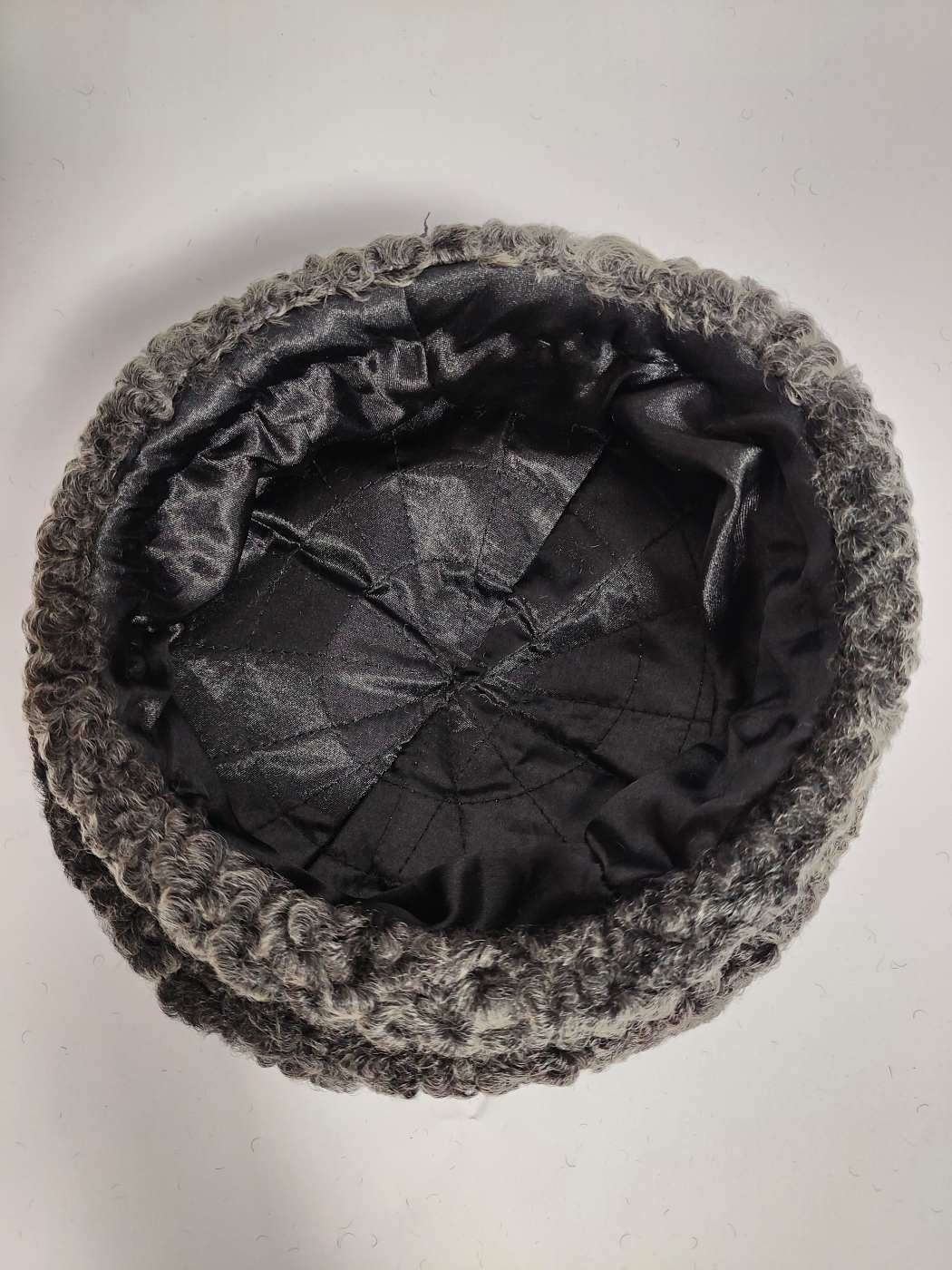 Premium and Elite Round Karakul Cap | Greyish Black | Handmade Fur Cap