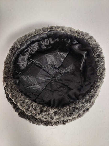 Premium and Elite Round Karakul Cap | Greyish Black | Handmade Fur Cap