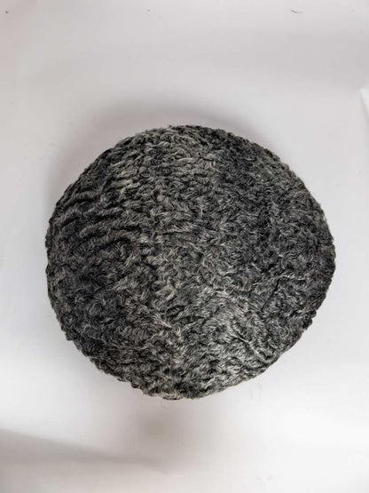 Premium and Elite Round Karakul Cap | Greyish Black | Handmade Fur Cap