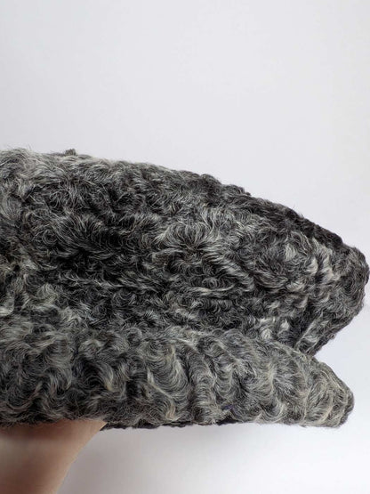 Premium and Elite Round Karakul Cap | Greyish Black | Handmade Fur Cap