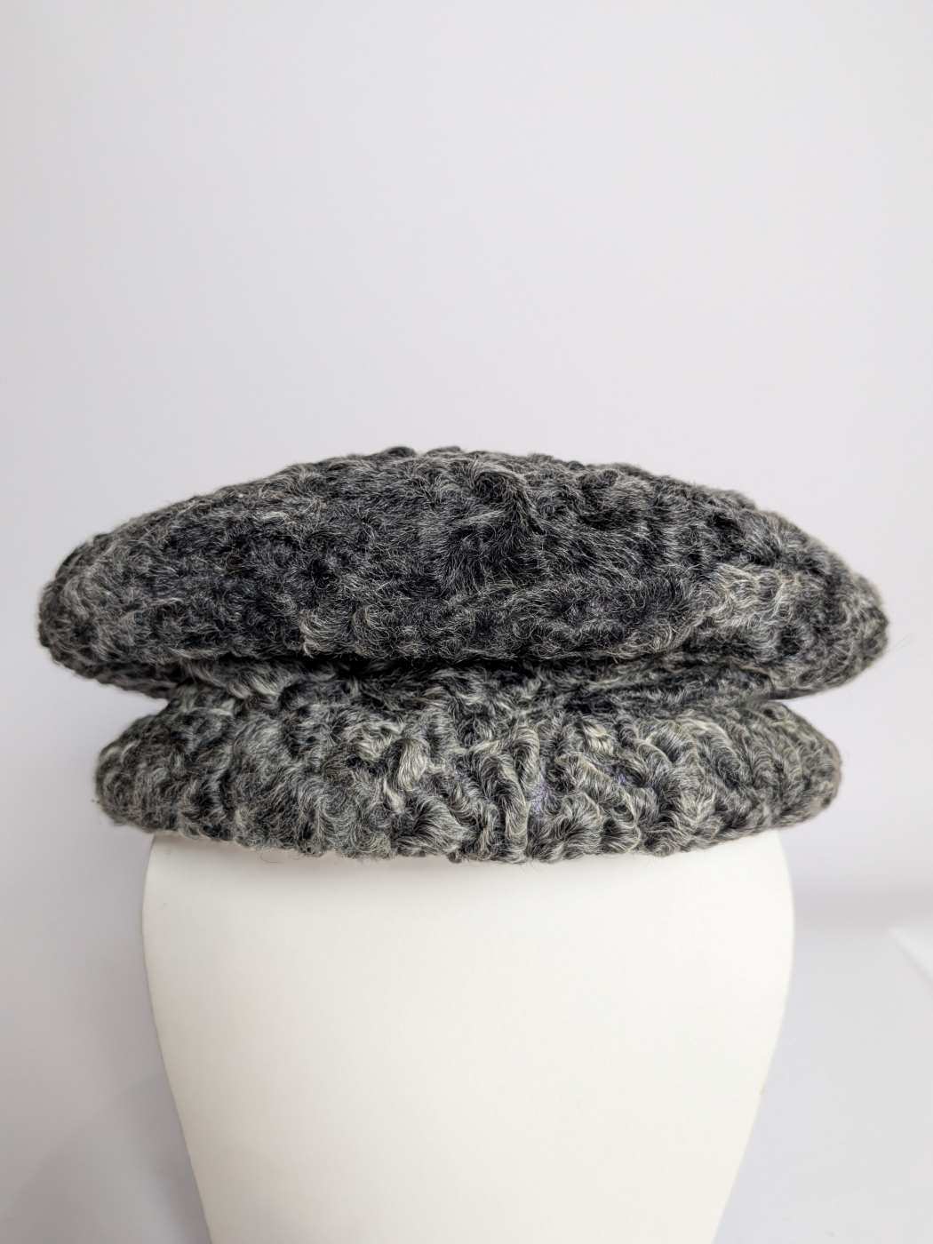 Premium and Elite Round Karakul Cap | Greyish Black | Handmade Fur Cap