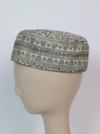 Hanan Kashmiri Designer White Cap for Men
