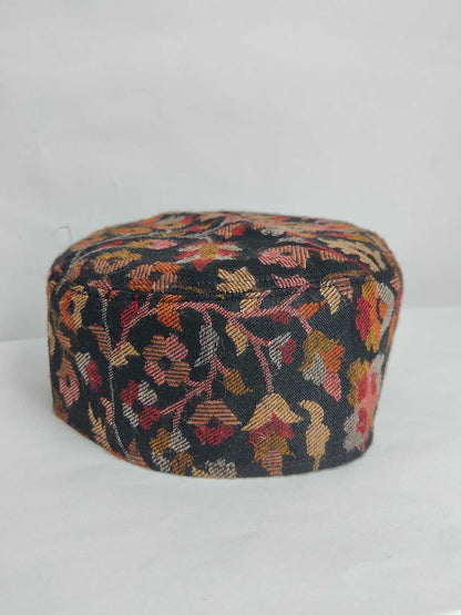 black mens kani cap from Kashmir 