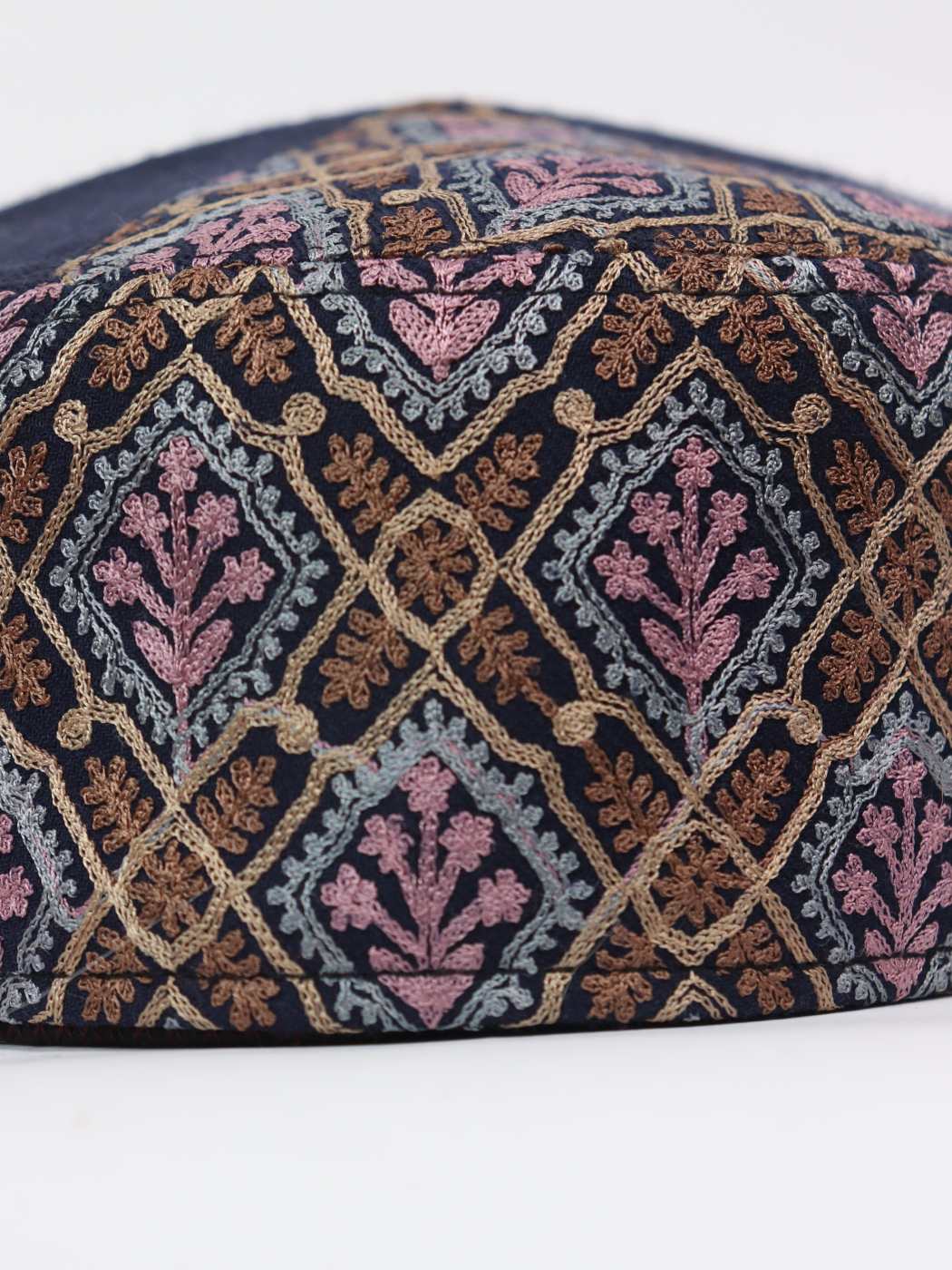 Kashmiri Classic Black Cap with Aari Embroidery