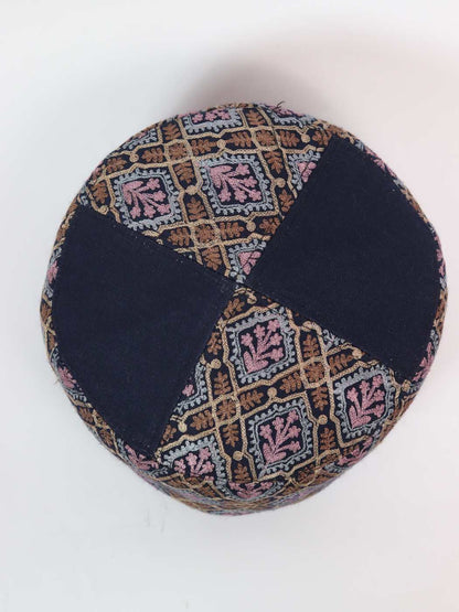 Kashmiri Classic Black Cap with Aari Embroidery