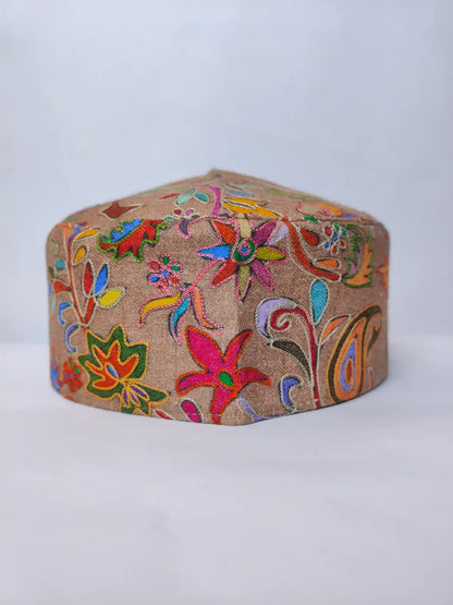 Beige colour Kashmiri classic cap
