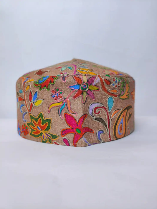 Beige colour Kashmiri classic cap