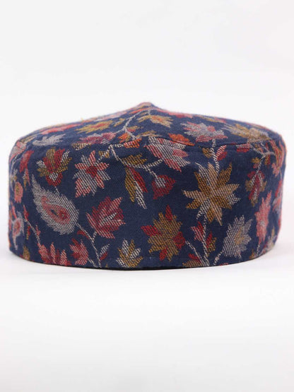 Kashmiri round cap in floral motifs