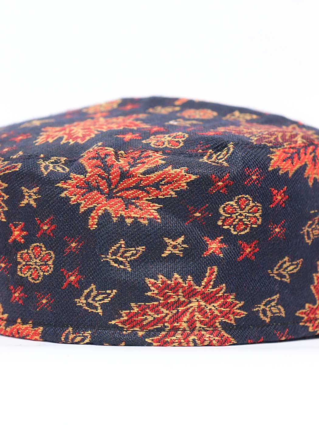 Black Designer Aadab Kani Cap from Kashmir