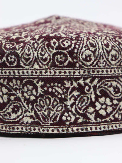 kashmiri topi with kani woven pattern 