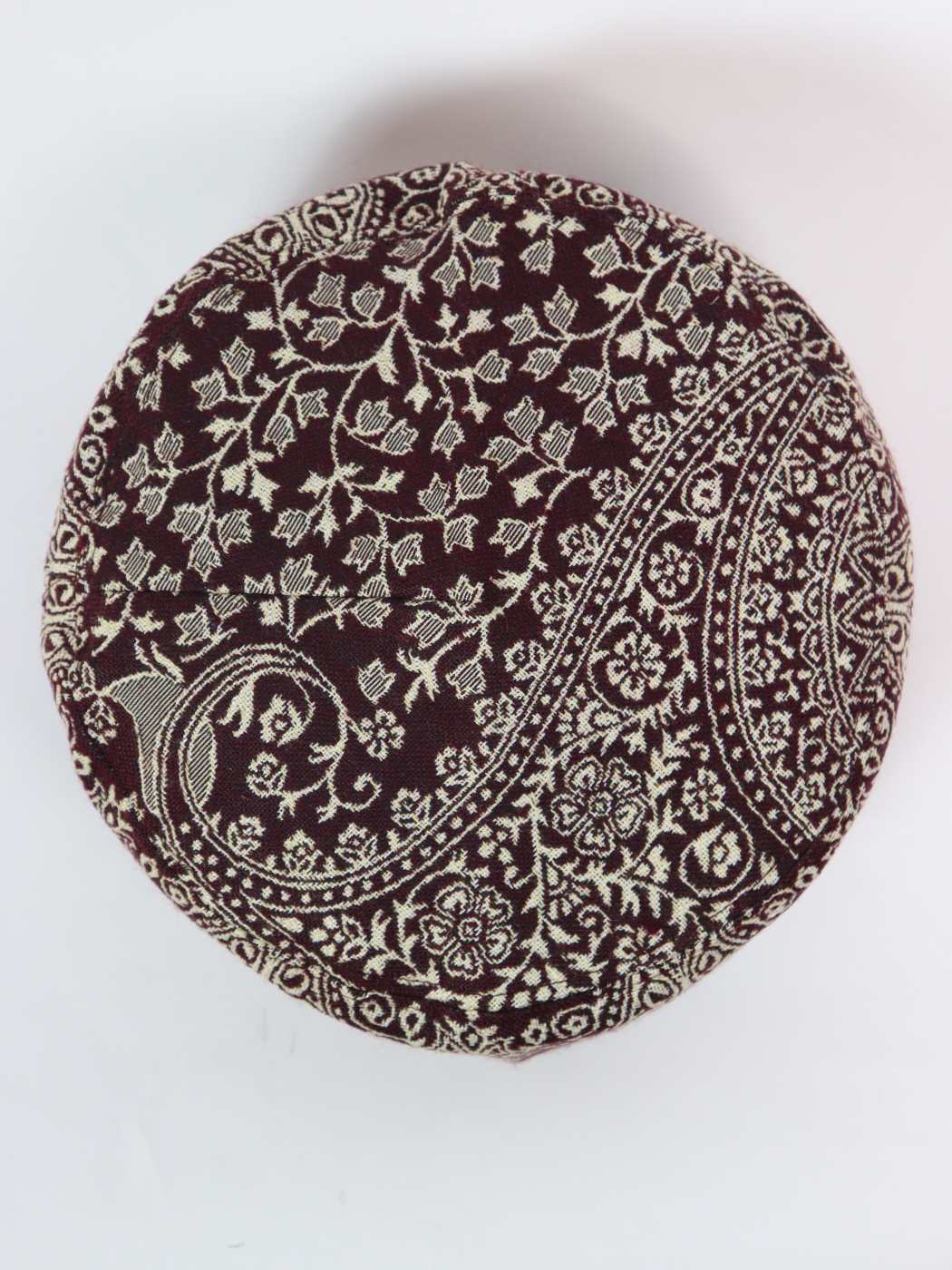 brown cap top side in kani woven pattern 