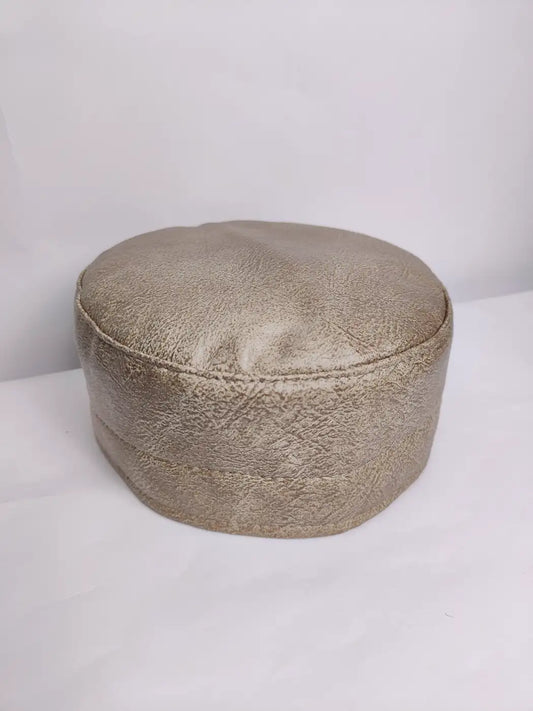 Kashmiri leather capleather cap