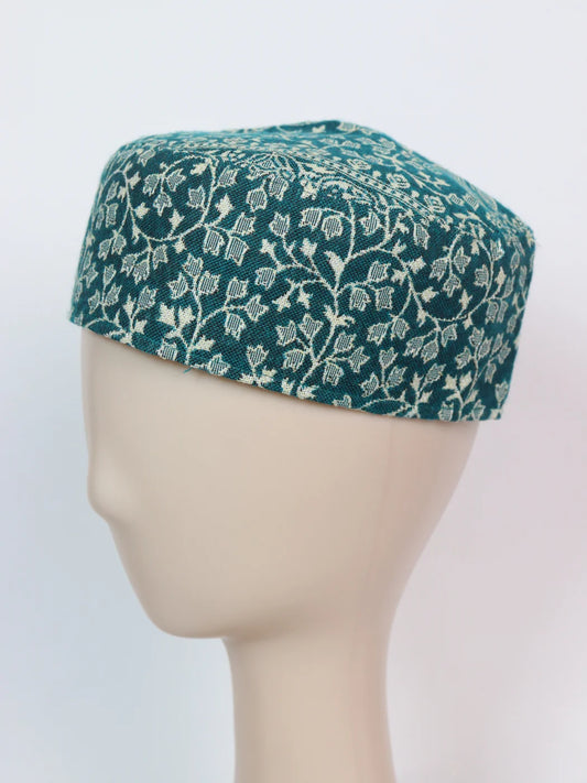 Green Shakil Kashmiri Handmade Kani Cap For Men