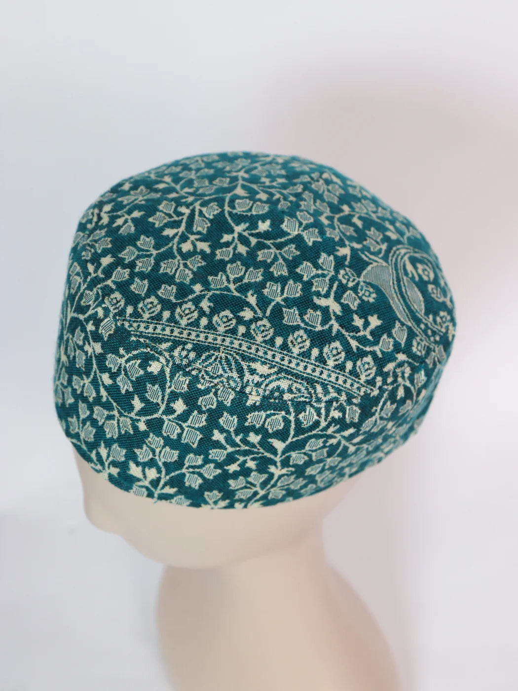 Green Shakil Kashmiri Handmade Kani Cap For Men