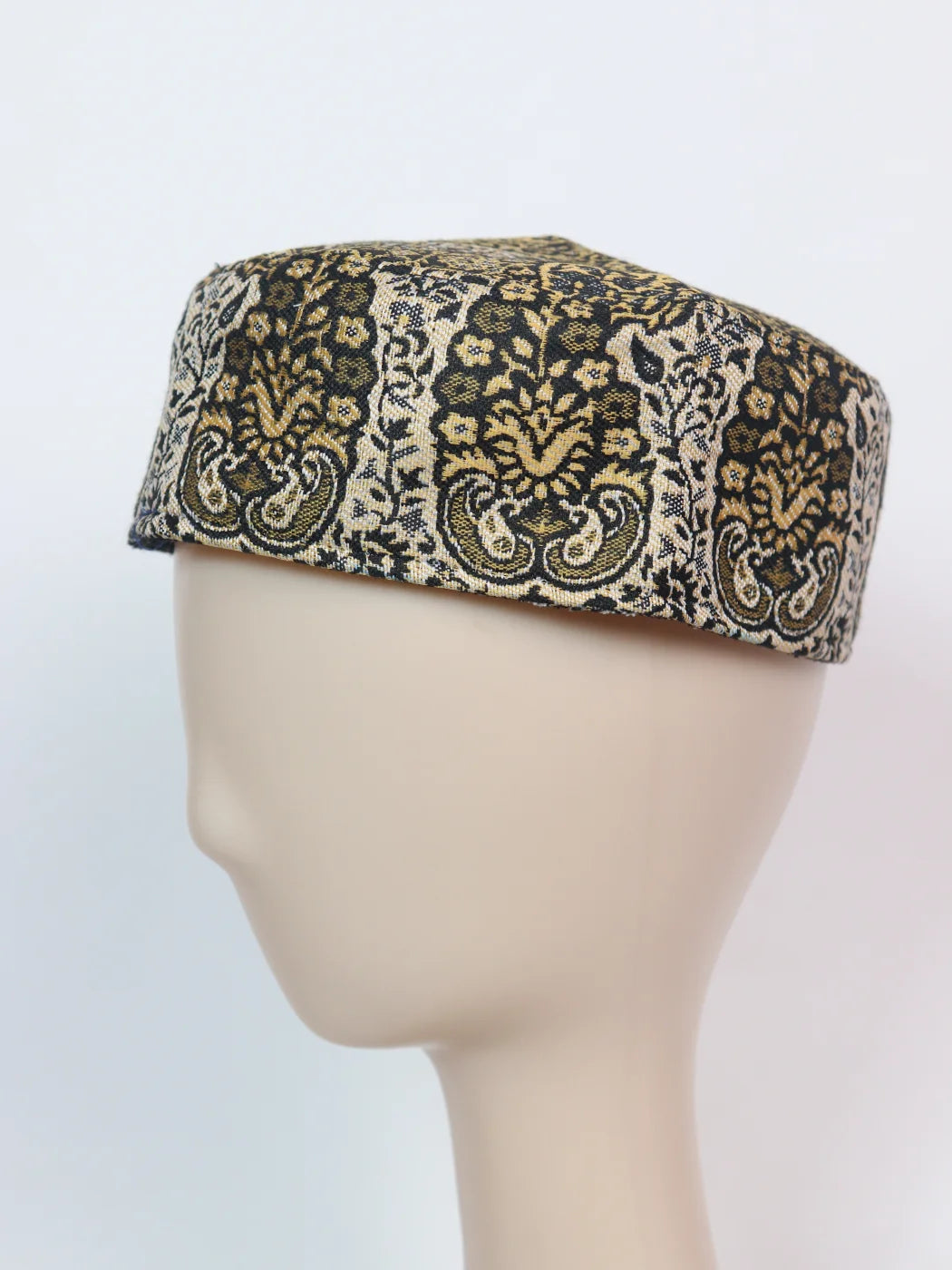 Shakir Black Kashmiri Stylish Handmade Kani Topi For Men