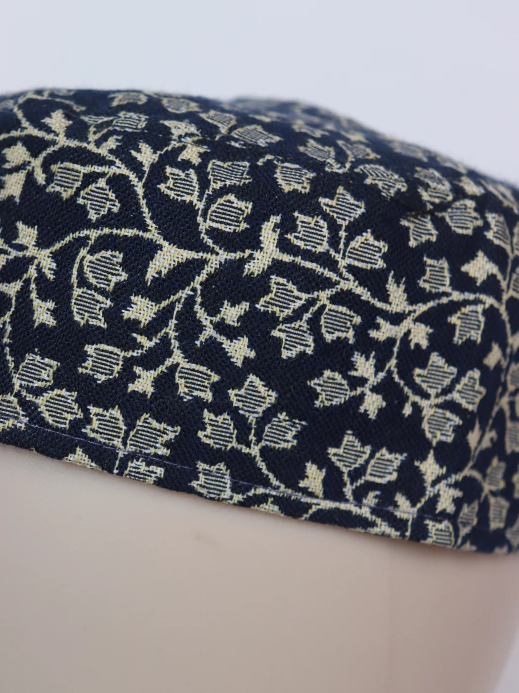Black Kashmiri Lightweight Handmade Kani Cap For Men