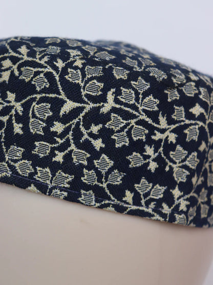 Black Kashmiri Lightweight Handmade Kani Cap For Men