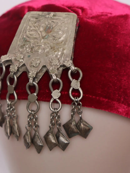 Mahrini Kashmiri Kasaba Cap For Women With Vintage Jewelry