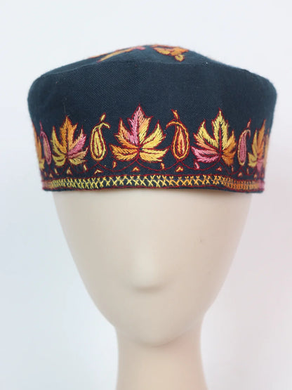 Kashmiri Salim Toosha Cap with Hand Sozni Embroidery