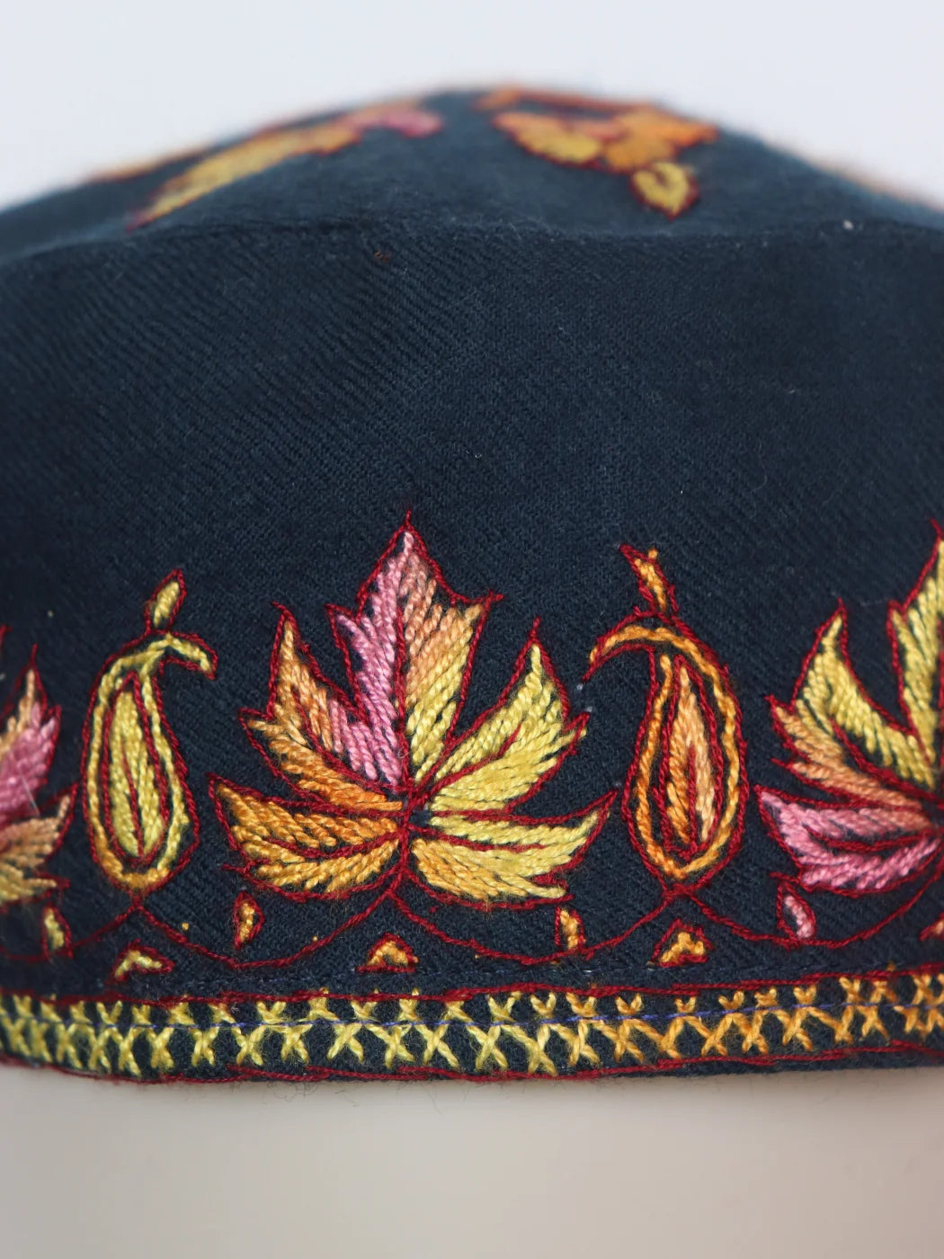 Kashmiri Salim Toosha Cap with Hand Sozni Embroidery