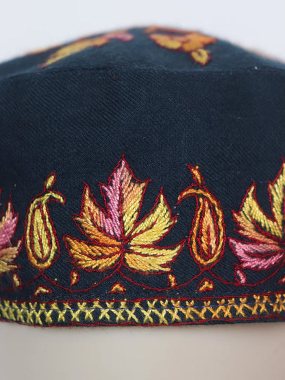 Kashmiri Salim Toosha Cap with Hand Sozni Embroidery
