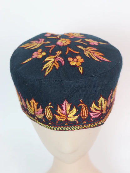 Kashmiri Salim Toosha Cap with Hand Sozni Embroidery