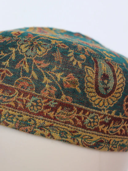 Kashmiri Green Classic Kani Cap For Gents Mehran