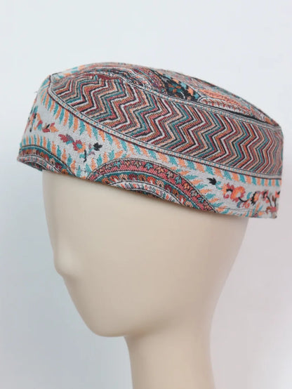 Kashmiri Classic Off-White Kani Cap For Men Mehraj