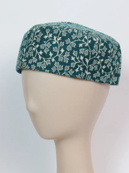 Sardar Kashmiri Teal Designer Kani Cap For Men