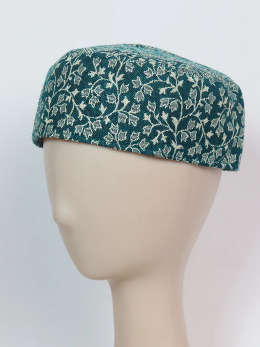 Green Kashmiri Designer Kani Cap For Men Junaid