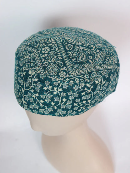 Green Kashmiri Designer Kani Cap For Men Junaid