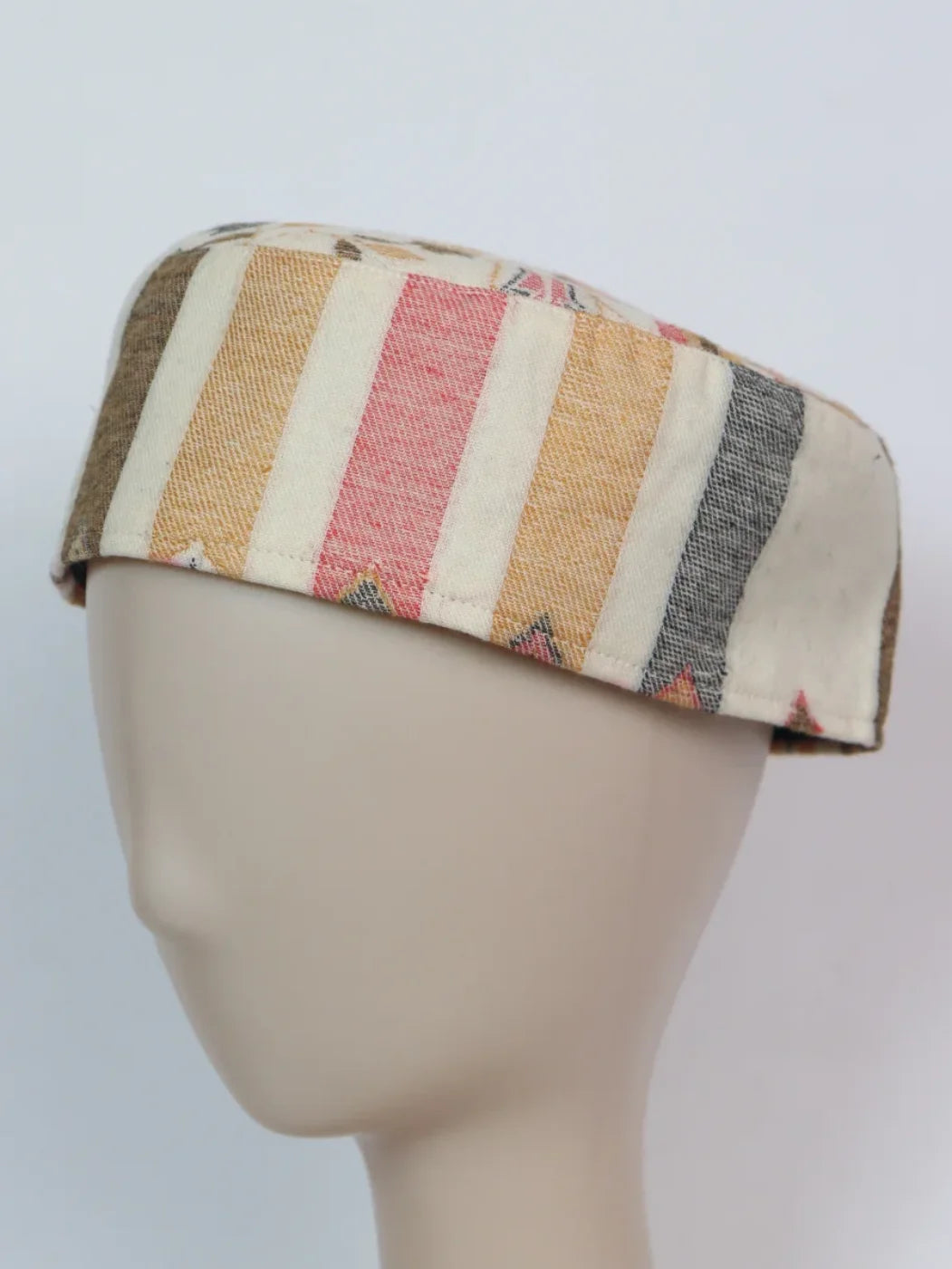 Kashmiri White Designer Kani Cap For Men Irshad