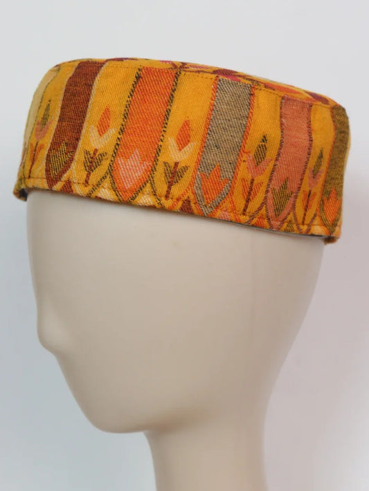 Kashmiri Nawaz Yellow Stylish Kani Cap For Men