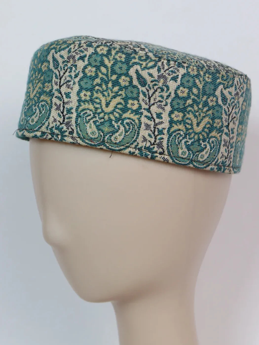 Green Kashmiri Stylish Kani Cap For Men Noor