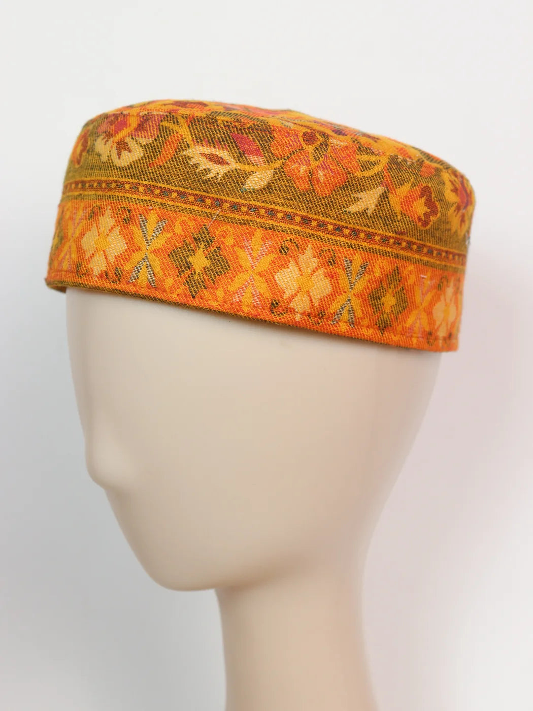 Kashmiri Yellow Stylish Kani Cap For Men Maham