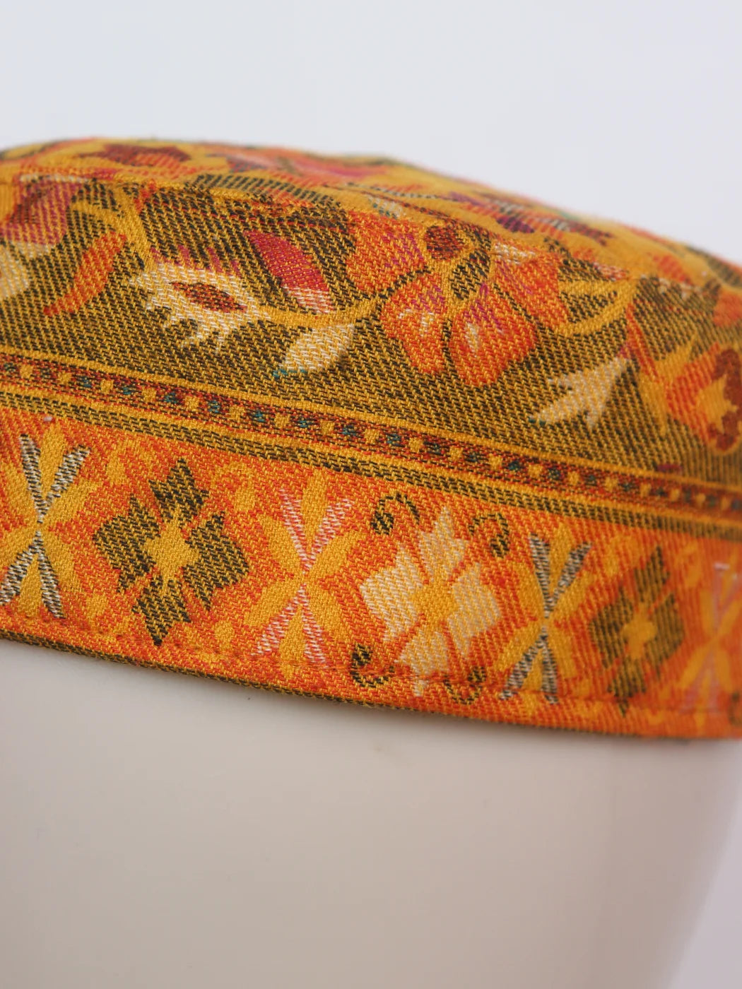 Kashmiri Yellow Stylish Kani Cap For Men Maham