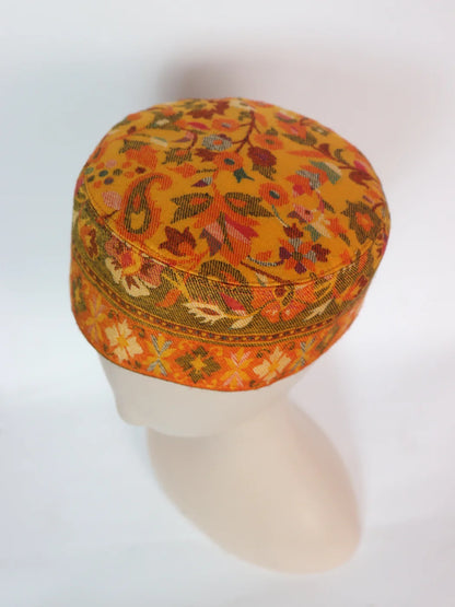 Kashmiri Yellow Stylish Kani Cap For Men Maham