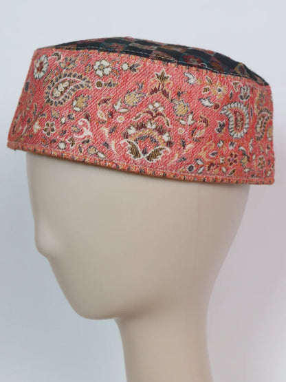 Peach Kashmiri Azam Stylish Kani Cap For Men