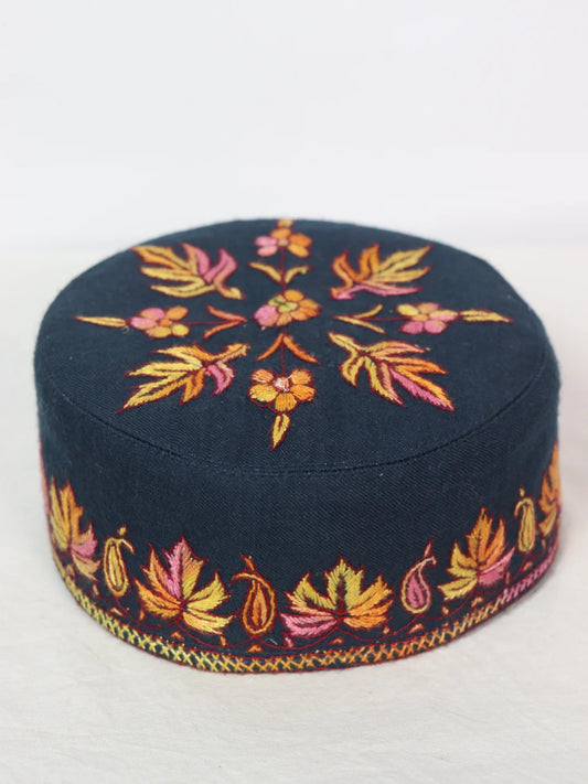 Kashmiri Salim Toosha Cap with Hand Sozni Embroidery